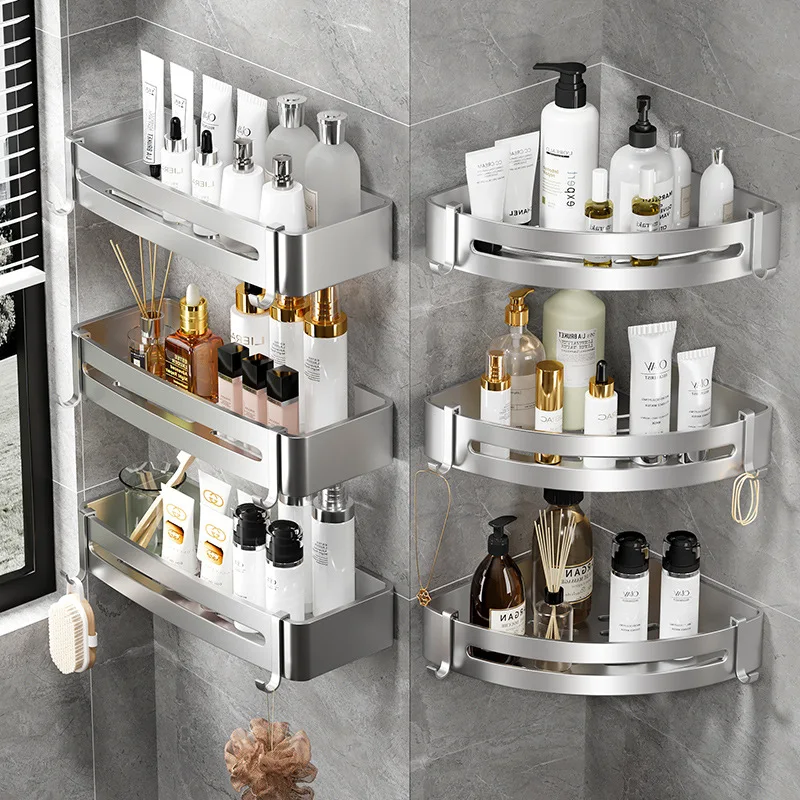 Organizer Storage Bathroom Black Aluminum No-drilling Corner Holder Mounted Wall Toilet Shelf Space Shelves Rack Shampoo Shower
Organizer Storage Bathroom Black Aluminum No-drilling Corner Holder Mounted Wall Toilet Shelf Space Shelves Rack Shampoo Shower
