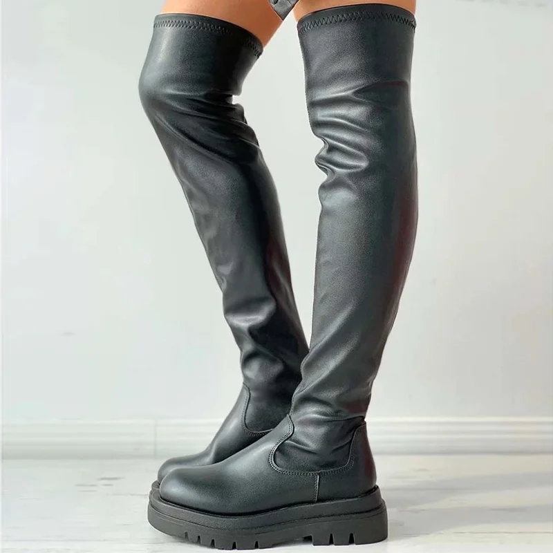 Punk Style Women Boots Big Size 35-43 Sexy Over The Knee Boots Ladies Winter Shoes Platform Mid Heel Thigh High Boots Black Bota
Punk Style Women Boots Big Size 35-43 Sexy Over The Knee Boots Ladies Winter Shoes Platform Mid Heel Thigh High Boots Black Bota