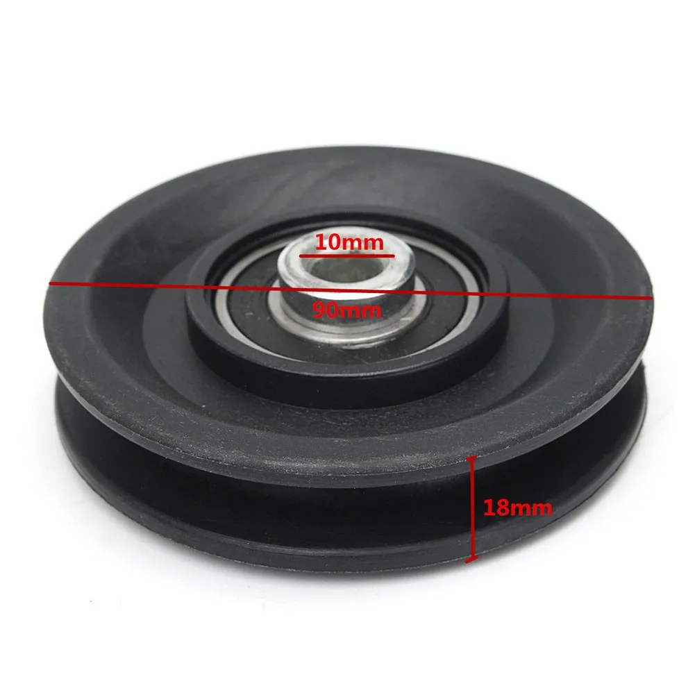 90mm Universal 3.5Inch Nylon Bearing Fitness Pulley Wheel Cable Wearproof Gym Fitness Equipment Part Black Bearing Pulley
90mm Universal 3.5Inch Nylon Bearing Fitness Pulley Wheel Cable Wearproof Gym Fitness Equipment Part Black Bearing Pulley
