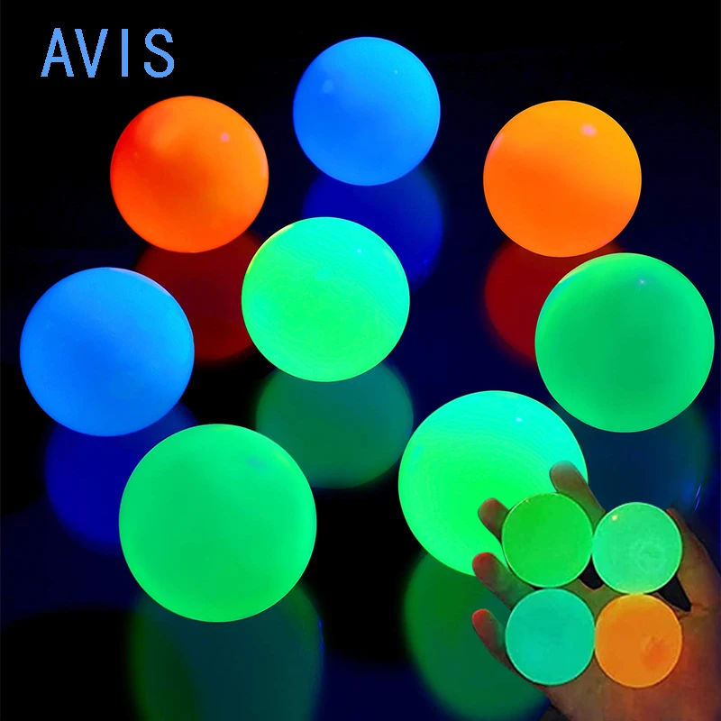 12Pcs Sticky Ceiling Balls Stress Relief Balls Glow in The Dark 6cm Fluorescent Sticky Wall Balls Stuck on The Roof
12Pcs Sticky Ceiling Balls Stress Relief Balls Glow in The Dark 6cm Fluorescent Sticky Wall Balls Stuck on The Roof
