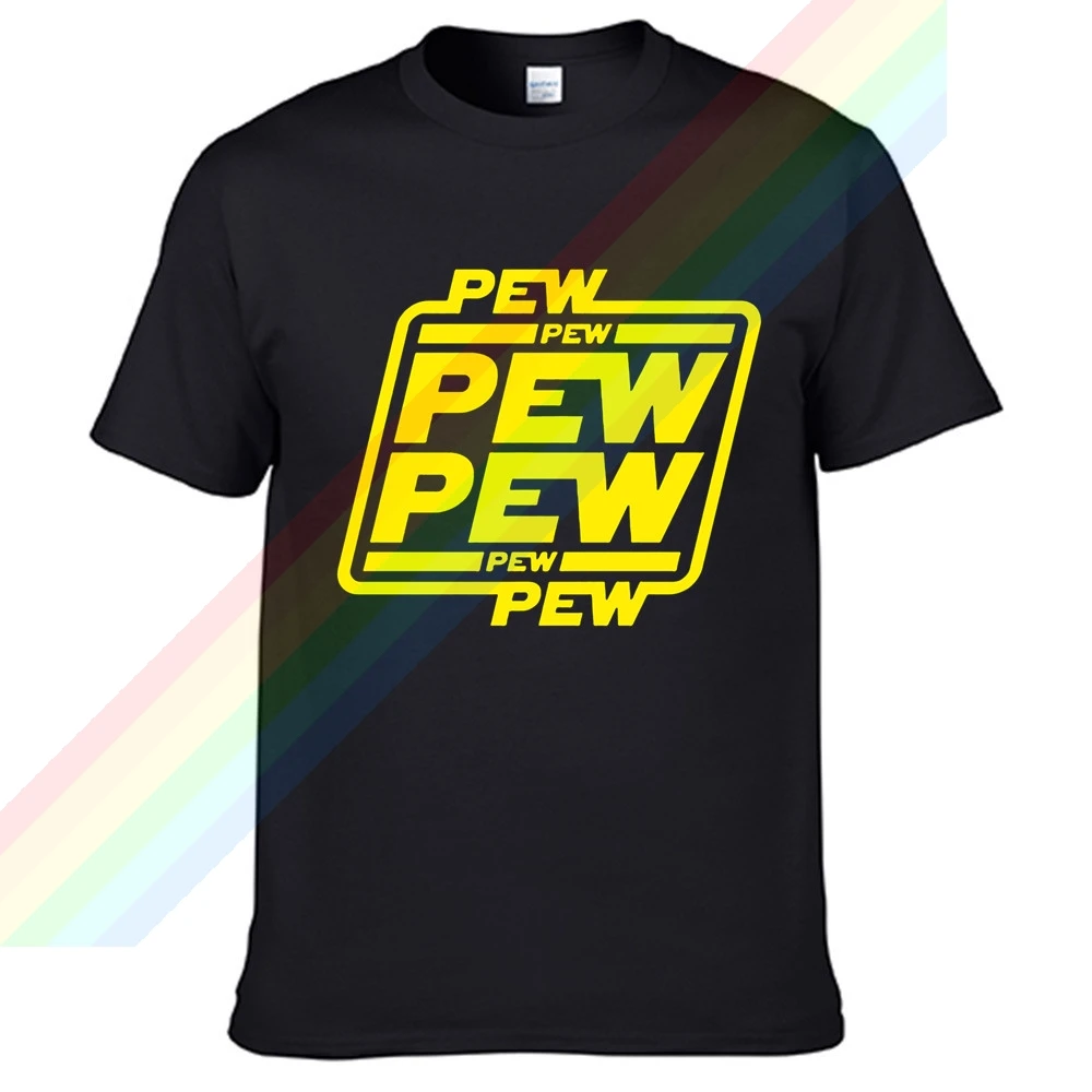 Pew Pew Classic Yellow Logo Summer Print T Shirt Clothes Popular Shirt Cotton Tees Amazing Short Sleeve Unique Unisex Tops
Pew Pew Classic Yellow Logo Summer Print T Shirt Clothes Popular Shirt Cotton Tees Amazing Short Sleeve Unique Unisex Tops