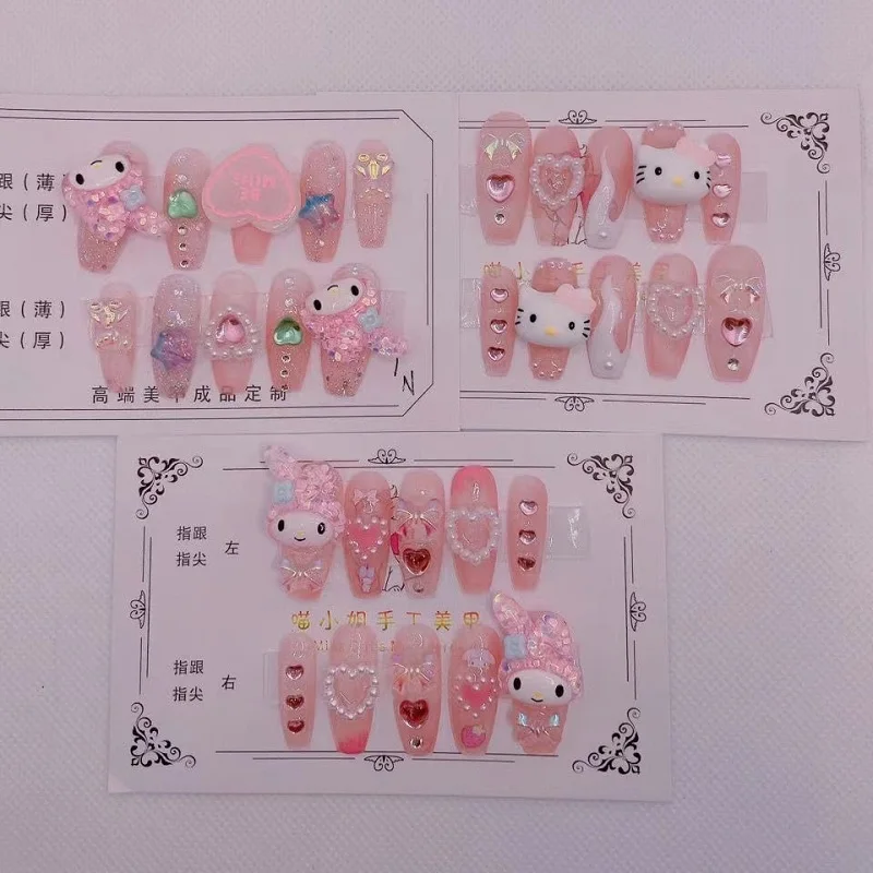 Kawaii Sanrio, Hello Kitty Kuromi Mymelody Cinnamoroll одежда для маникюра Съемная многоразовая 3D пластина для ногтей Рождественский подарок для девочек
Kawaii Sanrio, Hello Kitty Kuromi Mymelody Cinnamoroll одежда для маникюра Съемная многоразовая 3D пластина для ногтей Рождественский подарок для девочек