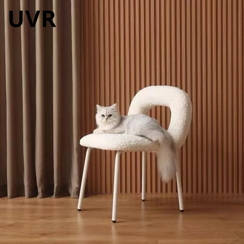 UVR High-quality Restaurant Chairs Fashion Home Ladies Makeup Chair Lamb Wool Donut Comfortable Kitchen Reclining Dining Chair
UVR High-quality Restaurant Chairs Fashion Home Ladies Makeup Chair Lamb Wool Donut Comfortable Kitchen Reclining Dining Chair