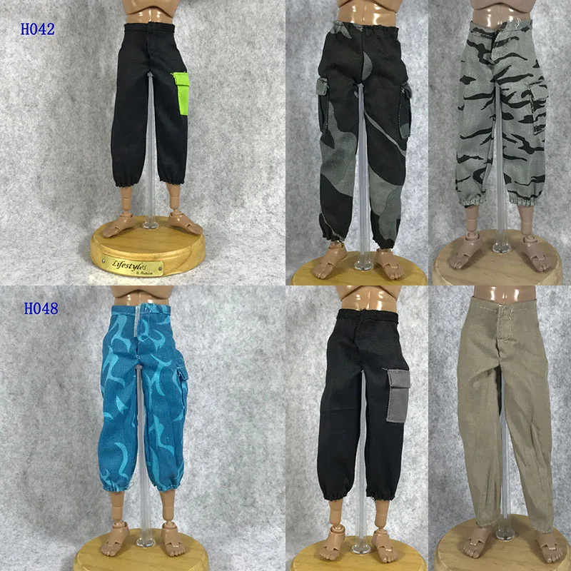 

8 Styles 1/6 Scale Male Soldier Trend Camouflage Long Pants Combat Pants Shorts for 12 Inches Action Figure Model Dolls