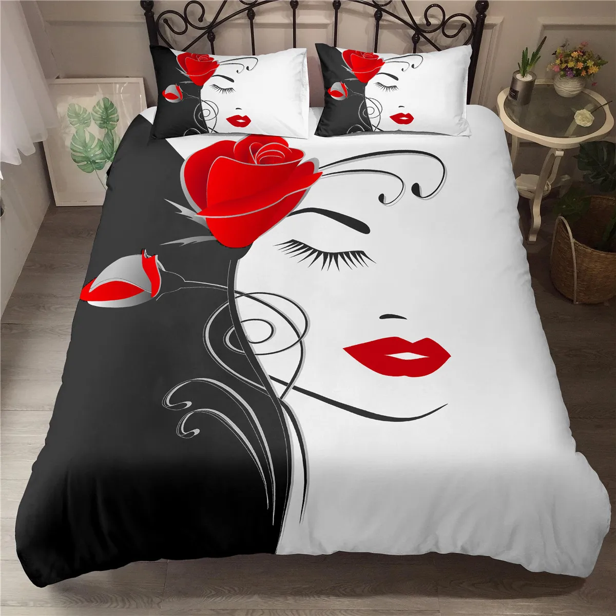 Couple Bedding Floral Rose Duvet Cover Set Mr and Mrs Bedding Set King Queen Size
Couple Bedding Floral Rose Duvet Cover Set Mr and Mrs Bedding Set King Queen Size