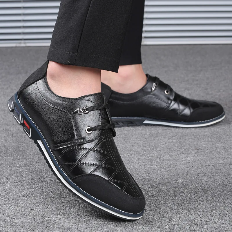 Men Dress Shoes Leather Plaid Pointed Toe Low Top Non Slip Breathable Waterproof Casual
Men Dress Shoes Leather Plaid Pointed Toe Low Top Non Slip Breathable Waterproof Casual