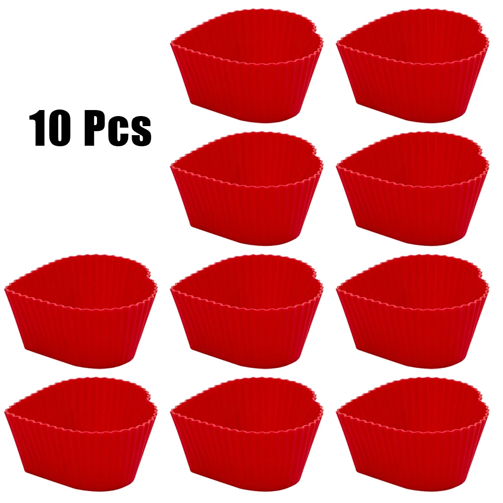 10pcs Silicone Baking Cups Reusable Muffin Liners Cupcake Holders Baking Molds Home Kitchen Cooking Supplies Cake Decorating
10pcs Silicone Baking Cups Reusable Muffin Liners Cupcake Holders Baking Molds Home Kitchen Cooking Supplies Cake Decorating