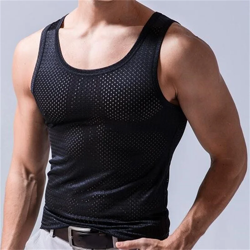 Men Tops Ice Silk Vest Outer Wear Quick-Drying Mesh Hole Breathable Sleeveless T-Shirts 2023 Summer Cool Vest Beach Travel Tanks
Men Tops Ice Silk Vest Outer Wear Quick-Drying Mesh Hole Breathable Sleeveless T-Shirts 2023 Summer Cool Vest Beach Travel Tanks