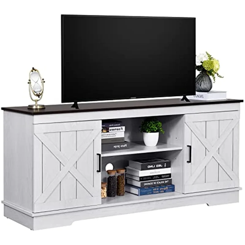 Mid Century Modern Entertainment Center for 300lbs with Double Barn Doors, Rustic TV Media Console TV Cabinet for Living Room
Mid Century Modern Entertainment Center for 300lbs with Double Barn Doors, Rustic TV Media Console TV Cabinet for Living Room