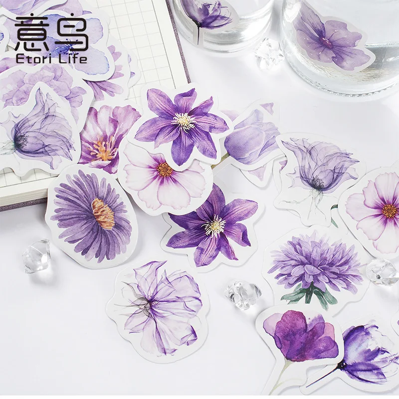 46pcs/pack Boxed Stickers Purple Flowers Fresh Plant Flowers Hand Account Decorative Diy Material Stickers Student Stationery
46pcs/pack Boxed Stickers Purple Flowers Fresh Plant Flowers Hand Account Decorative Diy Material Stickers Student Stationery