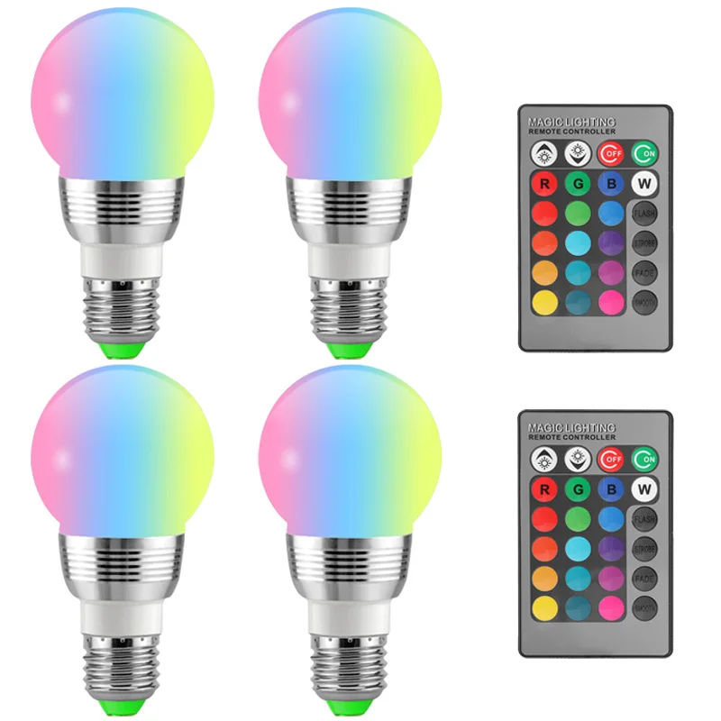 3W/5W Smart Light Bulb E14 E27 Led Lights With Remote Dimmable Color Changing Light RGB Lamp Bulb Home Decoration Led Lampada
3W/5W Smart Light Bulb E14 E27 Led Lights With Remote Dimmable Color Changing Light RGB Lamp Bulb Home Decoration Led Lampada
