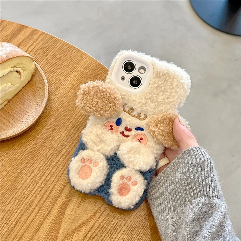 Plush Cute Cartoon Dog For iphone 11 12 13 Pro Max Phone Case Full Edging Anti-Full Non-Slip For iphone XR Xs Max 7 8 Plus Cover
Plush Cute Cartoon Dog For iphone 11 12 13 Pro Max Phone Case Full Edging Anti-Full Non-Slip For iphone XR Xs Max 7 8 Plus Cover