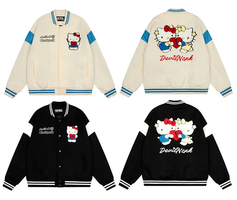 Sanrio Hellokitty мимелоди кавайная трендовая Новинка для студентов свободная соляная куртка Джокер с длинным рукавом бейсбольная форма
Sanrio Hellokitty мимелоди кавайная трендовая Новинка для студентов свободная соляная куртка Джокер с длинным рукавом бейсбольная форма