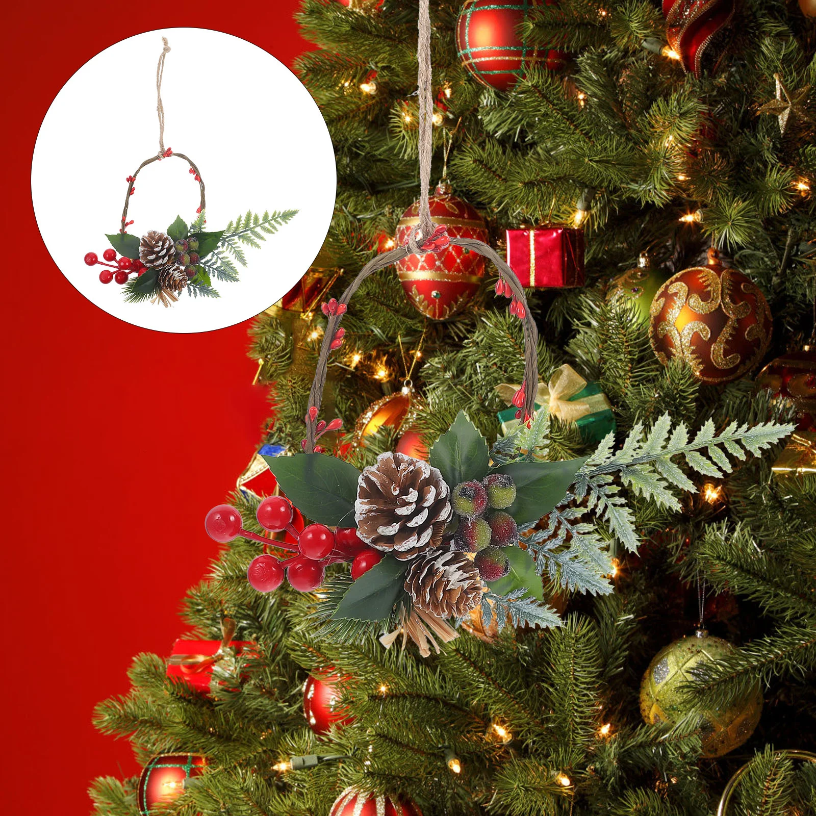 Christmas Tree Decoration Mini Wreath Hanging Ornament Tree Decorative Pendant Christmas Decoration
Christmas Tree Decoration Mini Wreath Hanging Ornament Tree Decorative Pendant Christmas Decoration