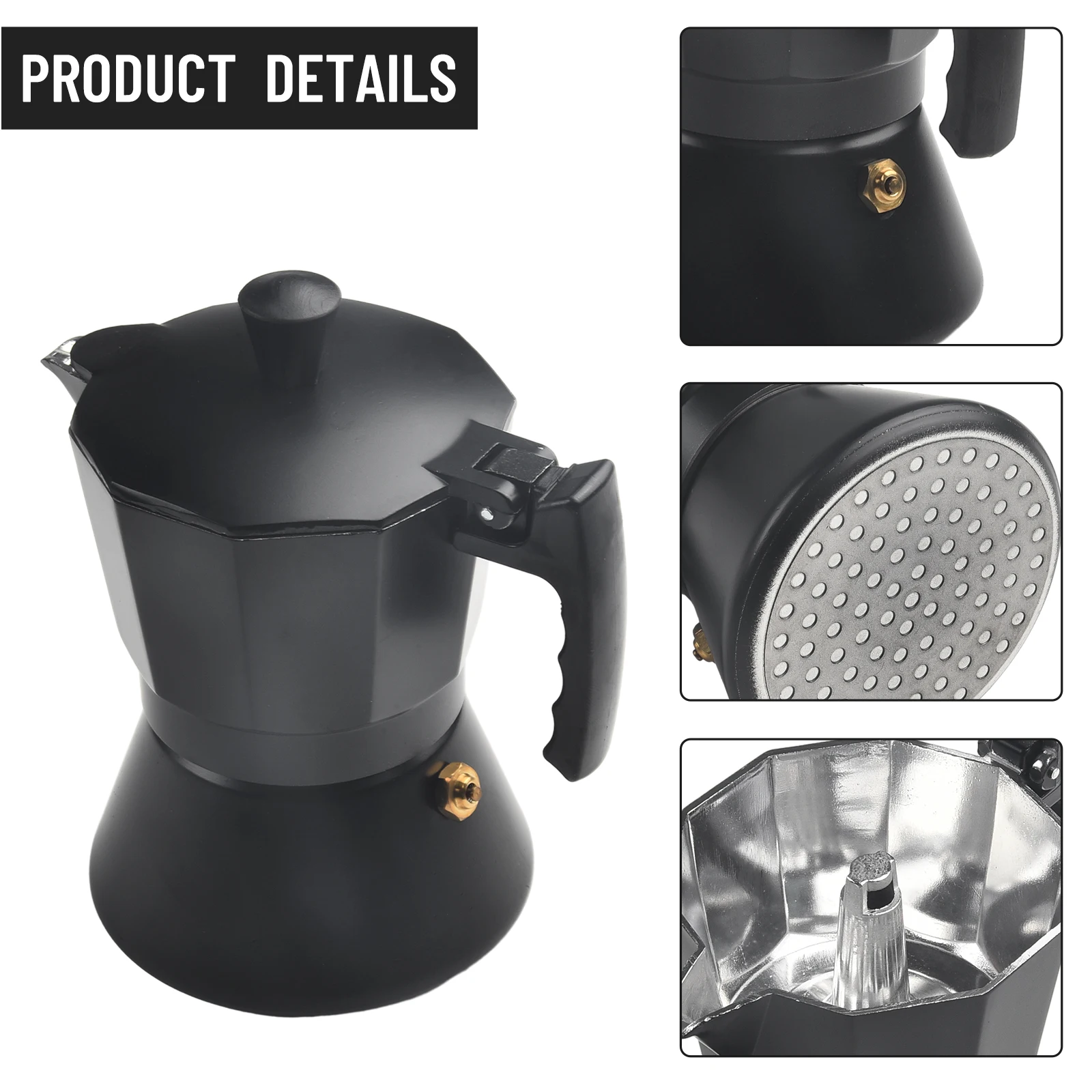 150/300ML Kettle Pot 1Pc Aluminum Coffee Maker Espresso Maker Moka Pot Portable Italian Style Practical Darable
150/300ML Kettle Pot 1Pc Aluminum Coffee Maker Espresso Maker Moka Pot Portable Italian Style Practical Darable