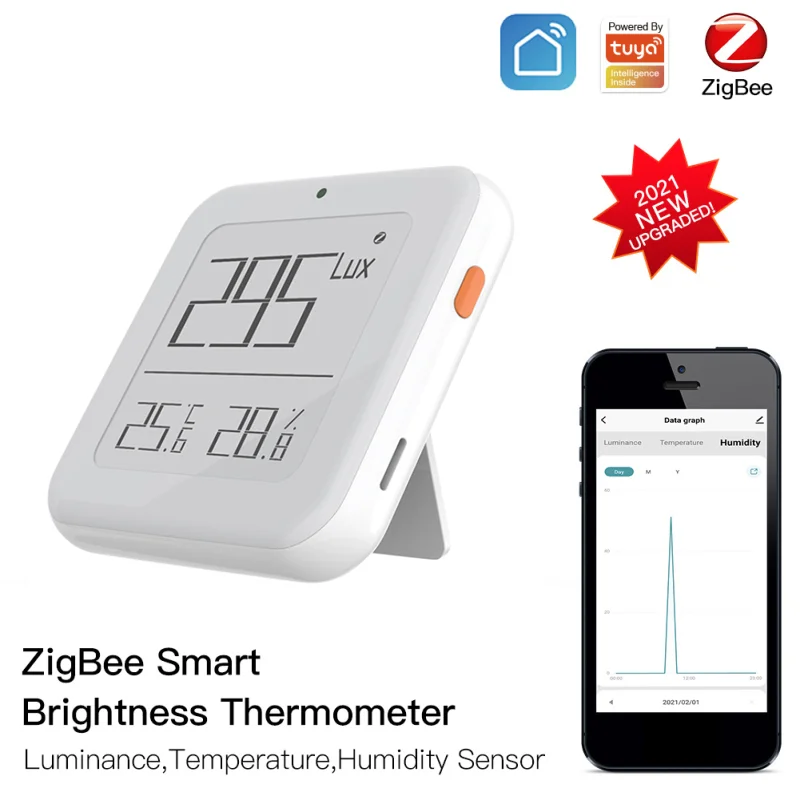 Умный термометр AUBESS Tuya Zigbee, термометр с датчиком яркости и влажности в режиме реального времени, светочувствительный, работает с Smartlife
Умный термометр AUBESS Tuya Zigbee, термометр с датчиком яркости и влажности в режиме реального времени, светочувствительный, работает с Smartlife