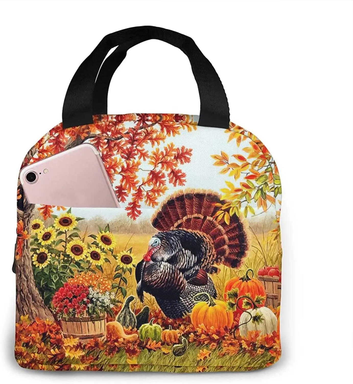 Thanksgiving Turkey Pumpkins Insulated Lunch Box Reusable Cooler Tote Bag Waterproof Lunch Holder Gift for Women & Men Work
Thanksgiving Turkey Pumpkins Insulated Lunch Box Reusable Cooler Tote Bag Waterproof Lunch Holder Gift for Women & Men Work