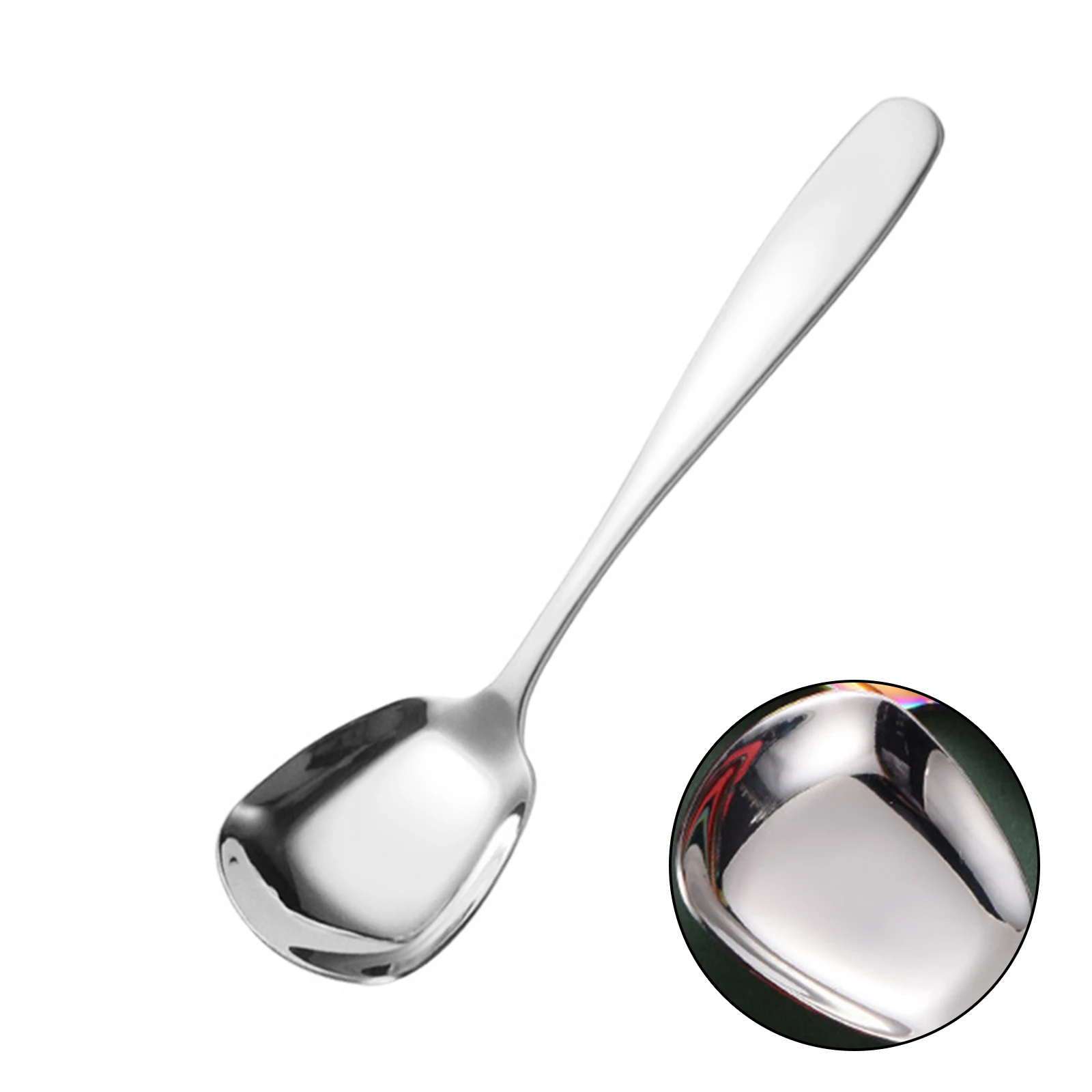 Stainless Steel Spoons Square Head Rice Soup Dessert Spoons For Home Restaurant Kitchen Tableware High-quality Spoon
Stainless Steel Spoons Square Head Rice Soup Dessert Spoons For Home Restaurant Kitchen Tableware High-quality Spoon