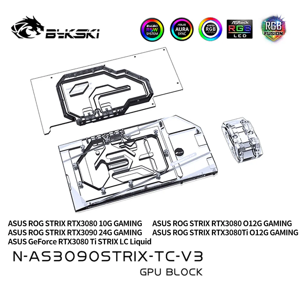 Bykski GPU Active Backplate Block For ASUS ROG STRIX 3090 3080 3080ti Gaming VGA Memory Dual Side Cooler N-AS3090STRIX-TC-V3
Bykski GPU Active Backplate Block For ASUS ROG STRIX 3090 3080 3080ti Gaming VGA Memory Dual Side Cooler N-AS3090STRIX-TC-V3