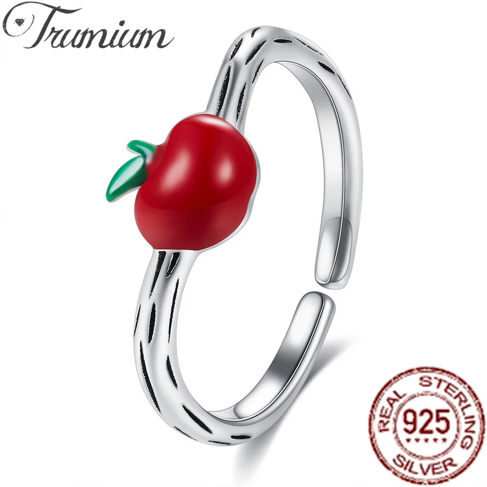 Trumium 100% 925 Sterling Silver Rings For Women Apple Open Simple Cute Finger Ring Wedding Party Fine Jewelry Anillos Gift
Trumium 100% 925 Sterling Silver Rings For Women Apple Open Simple Cute Finger Ring Wedding Party Fine Jewelry Anillos Gift