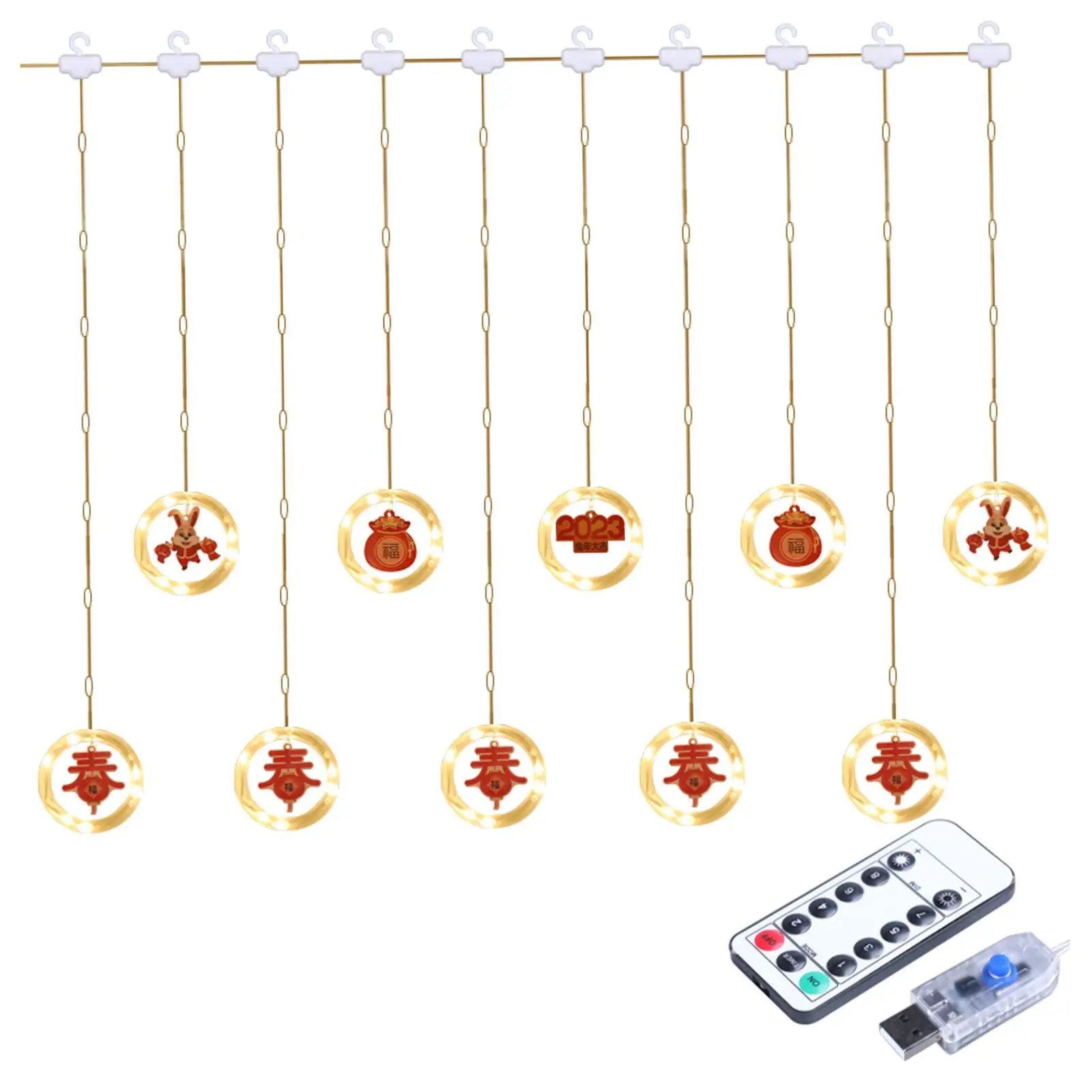 LED Chinese Rabbit String Light Lamp Hanging Warm White Lighting Remote Control Light for Yard Porch Bar Indoor Decor
LED Chinese Rabbit String Light Lamp Hanging Warm White Lighting Remote Control Light for Yard Porch Bar Indoor Decor