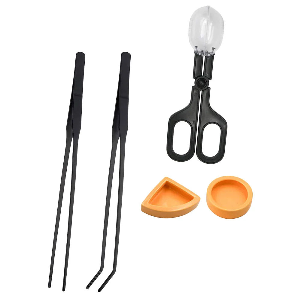 1 set of Reptile Feeder Tool Feeding Tong with Tweezers Feeding Cup Plate 
1 set of Reptile Feeder Tool Feeding Tong with Tweezers Feeding Cup Plate