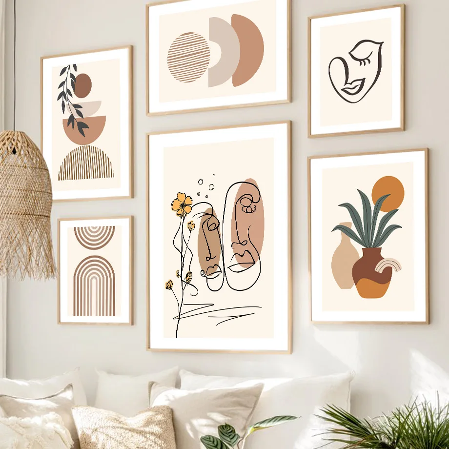 Abstract Geometric Shapes Line Face Flower Leaf Vase Wall Art Print Canvas Painting Nordic Poster Decor Pictures For Living Room
Abstract Geometric Shapes Line Face Flower Leaf Vase Wall Art Print Canvas Painting Nordic Poster Decor Pictures For Living Room