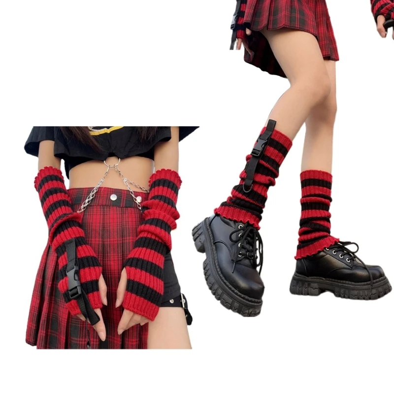 Knitted Arm Cover Lovely Stripe Pattern Knees High Sock Thigh High Loose Stocking for Student Lady Girl Color Matching
Knitted Arm Cover Lovely Stripe Pattern Knees High Sock Thigh High Loose Stocking for Student Lady Girl Color Matching