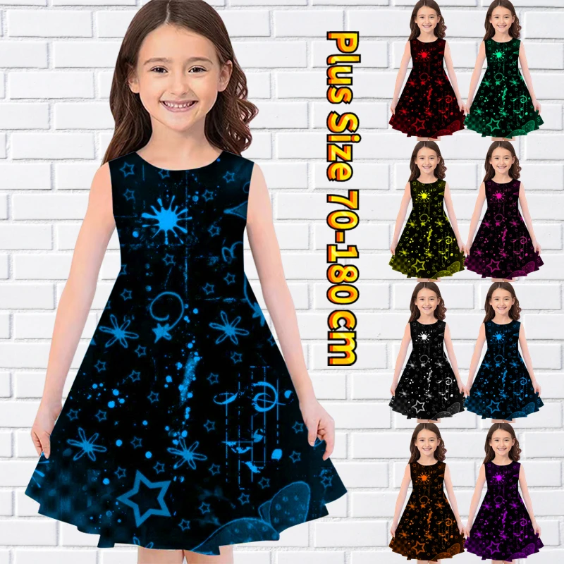 2022 New Little Girl Princess Dress Summer Round Neck Loose Fashionable Casual Midi Skirt Print Sleeveless Knee-length Skirt
2022 New Little Girl Princess Dress Summer Round Neck Loose Fashionable Casual Midi Skirt Print Sleeveless Knee-length Skirt