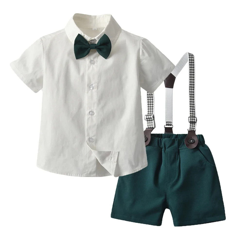 Kids Clothes Boys Summer Sets Toddler Infant Children Cotton White Shirt with Bow + Green Shorts 4 PCS Fashion Party Costume
Kids Clothes Boys Summer Sets Toddler Infant Children Cotton White Shirt with Bow + Green Shorts 4 PCS Fashion Party Costume