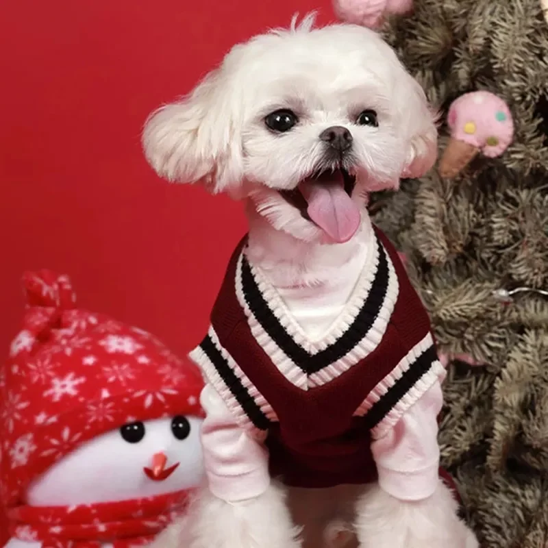 Cat Sweater Preppy Style V-neck Striped Vest Pet Puppy Winter Warm Clothes Apperal for Dogs Cats XS-5XL
Cat Sweater Preppy Style V-neck Striped Vest Pet Puppy Winter Warm Clothes Apperal for Dogs Cats XS-5XL