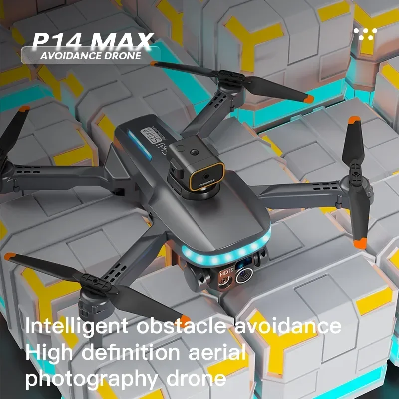 

Профессиональный Квадрокоптер P14 Mini 4k с HD-Камерой 8K для предотвращения препятствий для аэрофотосъемки с оптическим потоком складной Квадрокоптер Дрон игрушки