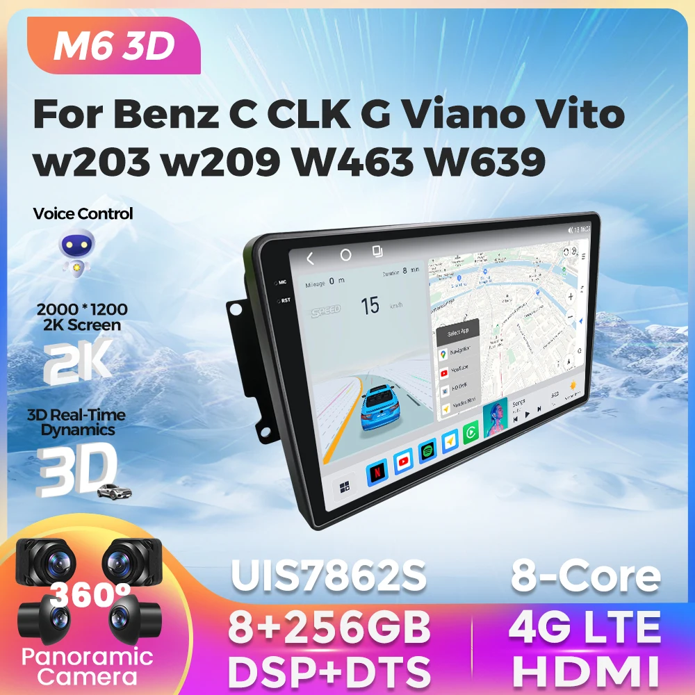 Android Car Radio Video Player For Mercedes Benz C Class W203 C200 C320 C350 CLK W209 2002 - 2005 Wireless Carplay Auto DSP 2Din
Android Car Radio Video Player For Mercedes Benz C Class W203 C200 C320 C350 CLK W209 2002 - 2005 Wireless Carplay Auto DSP 2Din