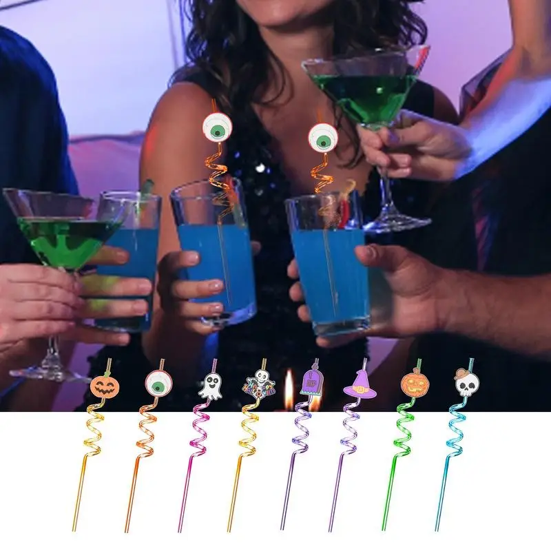 Halloween Straws Bat Ghost Skull Pumpkin Spider Reusable Cocktail Drinking Plastic Straws Kids Birthday Party Decoration
Halloween Straws Bat Ghost Skull Pumpkin Spider Reusable Cocktail Drinking Plastic Straws Kids Birthday Party Decoration