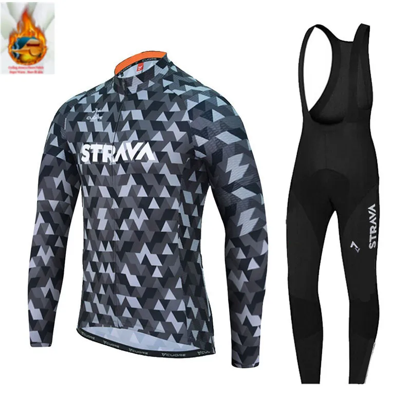 2022 Pro STRAVA Winter Thermal Fleece Cycling Jersey Set Abbigliamento Ciclismo Invernale Bicycle Clothing MTB Bike Jersey
2022 Pro STRAVA Winter Thermal Fleece Cycling Jersey Set Abbigliamento Ciclismo Invernale Bicycle Clothing MTB Bike Jersey