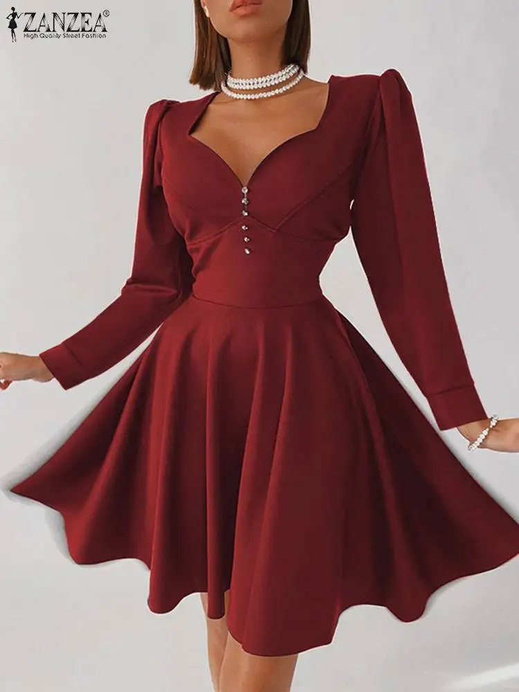 2022 женские модные вечерние платья Vestidos ZANZEA, весеннее мини-платье с длинным рукавом, Свободный Повседневный Однотонный сарафан трапециевидн...
2022 женские модные вечерние платья Vestidos ZANZEA, весеннее мини-платье с длинным рукавом, Свободный Повседневный Однотонный сарафан трапециевидн...