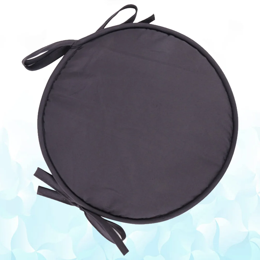 

Round Chairs Cushion Sponge Stool Pad Chairs Cover Slipcover with Rope Ties for 0ffice Home School Restaurant 30CM ( Dark Grey )