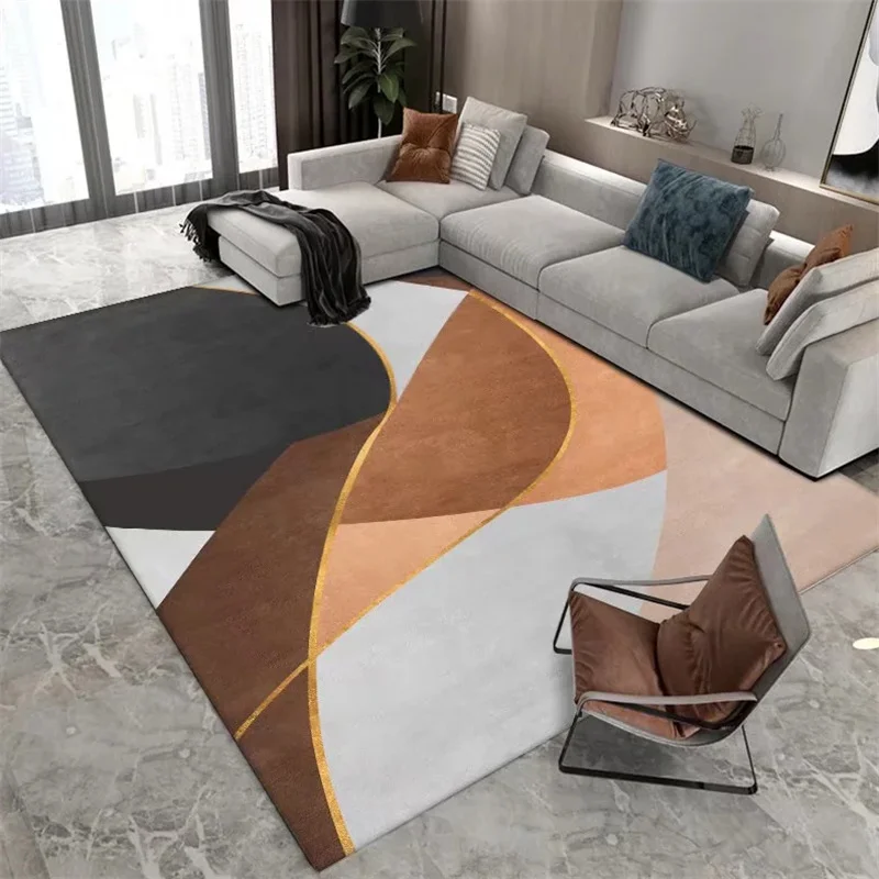 

Modern Geometric Living Room Decoration Carpet Home Balcony Kitchen Porch Entry Rug Light Luxury Study Cloakroom Non-slip Rugs