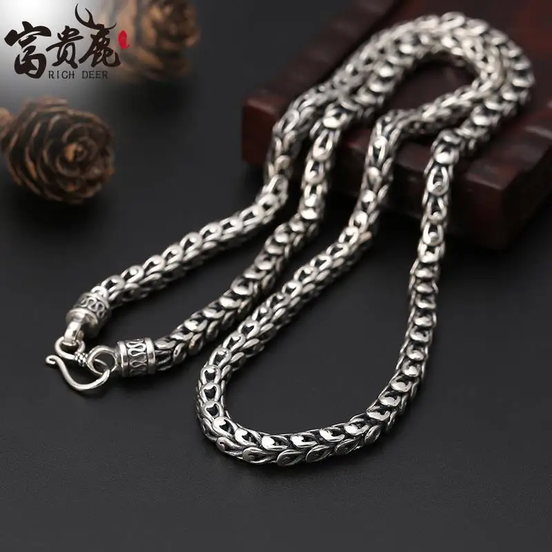 Властное ожерелье из черного и старого дракона мужское ожерелье из стерлингового серебра S925 ретро модная трендовая серебряная цепочка 
Властное ожерелье из черного и старого дракона мужское ожерелье из стерлингового серебра S925 ретро модная трендовая серебряная цепочка