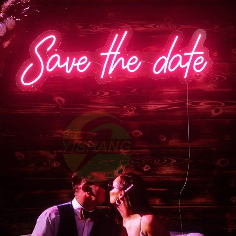 

Save The Date Neon Sign Wedding Engagement Birthday Special Occasions Led Sign Lights Party Decor Neon Light Sign Room Wall Art