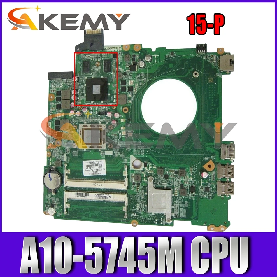 For HP Pavilion 15-P AM5745 Notebook Motherboard DAY23AMB6C0 A10 216-0858020 DDR3 Mainboard
For HP Pavilion 15-P AM5745 Notebook Motherboard DAY23AMB6C0 A10 216-0858020 DDR3 Mainboard