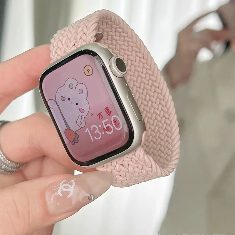 Strap For Apple Watch Band 44mm 40mm 45mm 41mm 42mm 38mm 49mm Elastic braided solo loop Bracelet iWatch Series 8 Ultra 7 se 3 6
Strap For Apple Watch Band 44mm 40mm 45mm 41mm 42mm 38mm 49mm Elastic braided solo loop Bracelet iWatch Series 8 Ultra 7 se 3 6