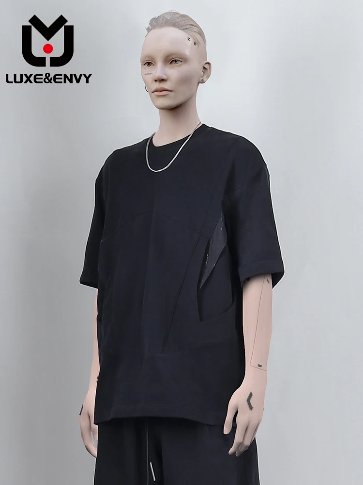 Роскошная & ENVY Мужская свободная черная футболка составного кроя с разрезом, тяжелая Повседневная футболка с коротким рукавом, новинка весны-лета 2023
Роскошная & ENVY Мужская свободная черная футболка составного кроя с разрезом, тяжелая Повседневная футболка с коротким рукавом, новинка весны-лета 2023