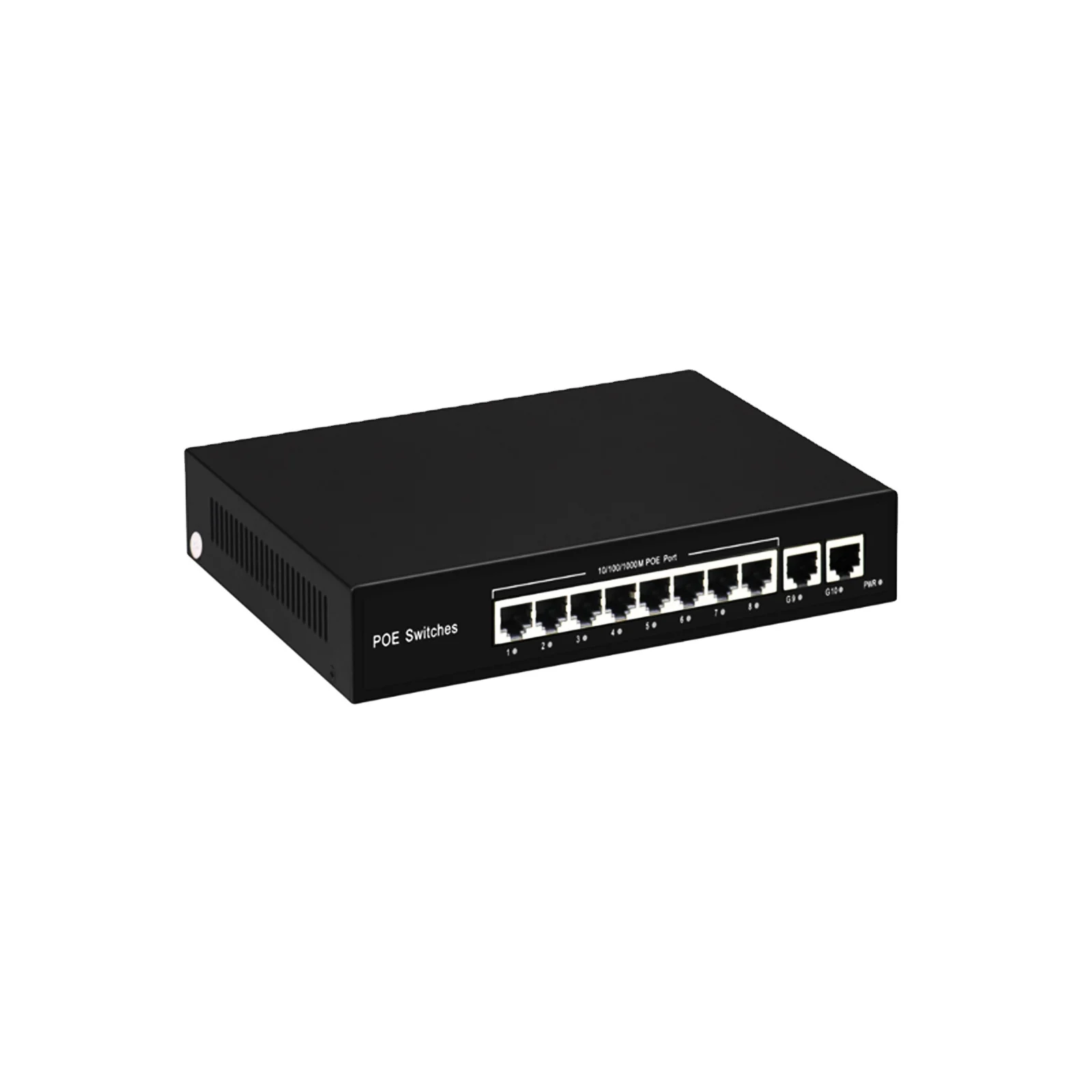 

PoE Switch 8-port 10 100 1000BASE-T 802.3at Power Over Ethernet + 2-port Gigabit Uplink Network Switch