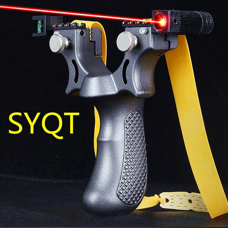 Laser Aiming Slingsshot Powerful Outdoor Hunting Competition Slingshot Resin Material Use Flat Rubber Band 4 Colors Can Choose
Laser Aiming Slingsshot Powerful Outdoor Hunting Competition Slingshot Resin Material Use Flat Rubber Band 4 Colors Can Choose