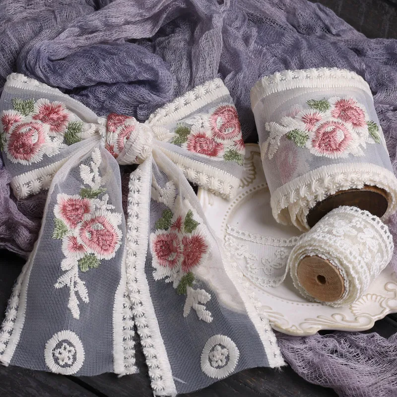 10yards Hollow Embroidered Lace Ribbon Korean Wide Trim Rose Beige Fabrics DIY Bow Hair Accessories Cloth Flower Material
10yards Hollow Embroidered Lace Ribbon Korean Wide Trim Rose Beige Fabrics DIY Bow Hair Accessories Cloth Flower Material