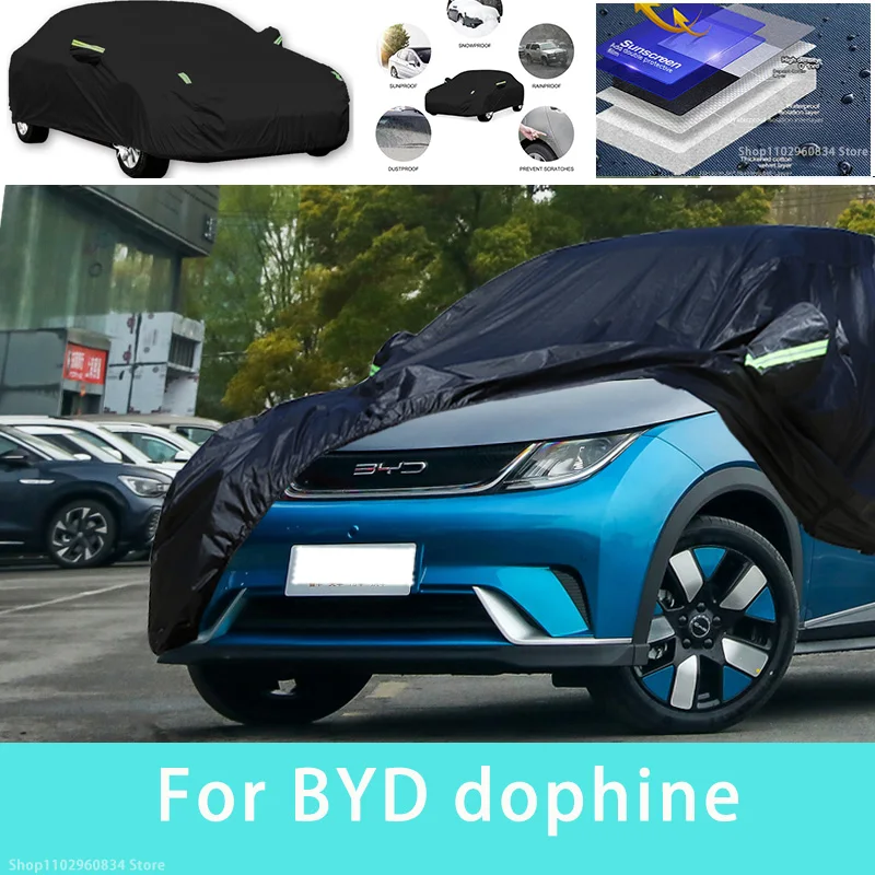 For BYD dophine Outdoor Protection Full Car Covers Snow Cover Sunshade Waterproof Dustproof Exterior Car accessories
For BYD dophine Outdoor Protection Full Car Covers Snow Cover Sunshade Waterproof Dustproof Exterior Car accessories