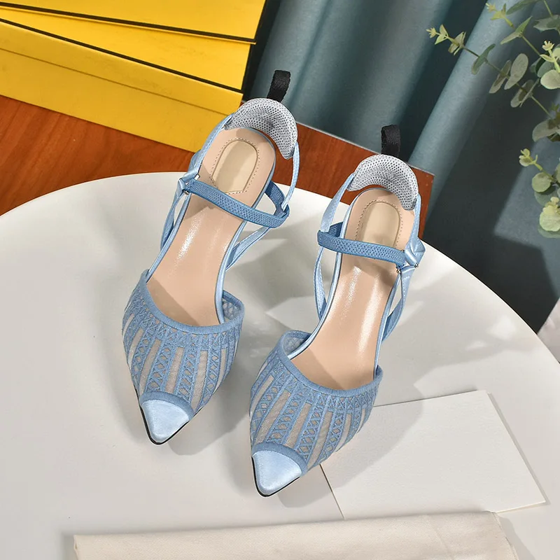 2022 New Summer Women's High Heels Mesh Pointed Toe Shallow Mouth Sandals Fashion And Leisure Comfortable Feminino Shoes
2022 New Summer Women's High Heels Mesh Pointed Toe Shallow Mouth Sandals Fashion And Leisure Comfortable Feminino Shoes