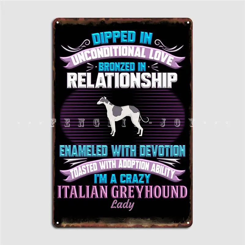 Итальянская леди Greyhound я сумасшедшая итальянская леди Greyhound металлический знак украшение для кинотеатра
Итальянская леди Greyhound я сумасшедшая итальянская леди Greyhound металлический знак украшение для кинотеатра