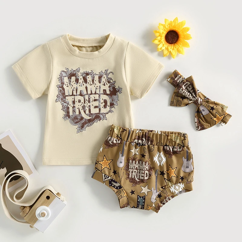 Летние комплекты одежды для маленьких девочек 0-18 м, 3 шт., яркая Футболка для младенцев, ободок, однотонная одежда, наряд